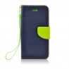 Etui Fancy Book do Motorola Moto E20 / E20s / E30 / E40 Dark Blue / Lime
