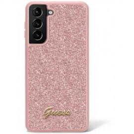 Etui Guess do Samsung Galaxy S23 5G Hadrcase Glitter Script Pink