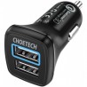 Ładowarka Samochodowa Choetech C0051 36W QC 3.0 2xUSB Black