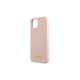 Etui Guess do iPhone 13 Hardcase Silicone Script Gold Logo Light Pink