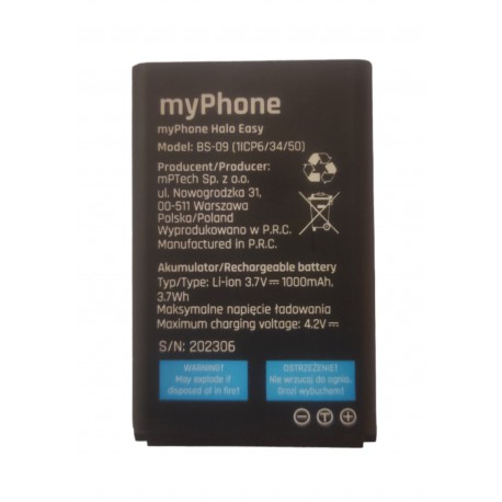 Bateria BS-09 do MyPhone Halo Easy 1000mAh Oryginalna