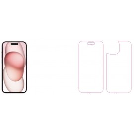Folia Ochronna ZAGG Ultra Clear+ do iPhone 15 Przód / Tył