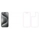 Folia Ochronna ZAGG Ultra Clear+ do iPhone 15 Pro Przód / Tył