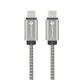Kabel USB Typ C - USB Typ C Forcell QC4.0 3A/20V PD 60W 1m Metal Silver