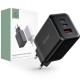 Ładowarka sieciowa Tech-Protect 65W 2xUSB Ty C + USB-A PD 65W QC 3.0 Black