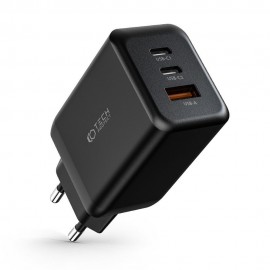 Ładowarka sieciowa Tech-Protect 65W 2xUSB Ty C + USB-A PD 65W QC 3.0 Black