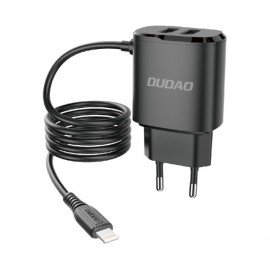 Ładowarka sieciowa Dudao 2x USB + kabel Lightning 12W A2ProL Black