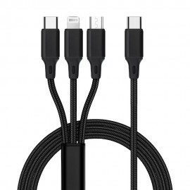 Kabel USB 3w1 Lightning / USB Typ C / micro USB Dudao 1,2m TGL2 Black