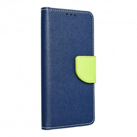 Etui Fancy Book do iPhone 16 Pro Dark Blue / Lime