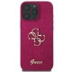 Etui Guess do iPhone 16 Pro Hadrcase Glitter Script Big Purple