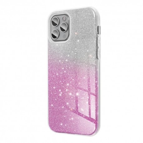 Etui Shining do iPhone 16 Pro Clear/Pink