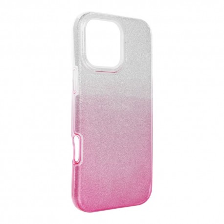 Etui Shining do iPhone 16 Pro Max Clear/Pink