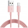 Kabel USB Lightning Joyroom Nylon 2,4A 2m S-2030M13 Pink