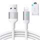 Kabel USB Lightning Joyroom Nylon 2,4A 2m A10 White