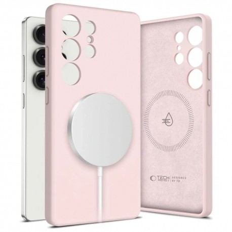 Etui Tech-Protect do Samsung Galaxy S25 Ultra MagSafe Liquid Silicone Pink Pearl