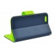 Etui Fancy Book do Samsung Galaxy S24 FE Dark Blue / Lime