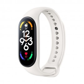 Pasek do Xiaomi Mi Band 5 / 6 / 7 Silikon Kremowy