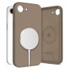 Etui Tech-Protect do iPhone 16e Magsafe Liquid Silicone Chocolate Brown