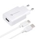 Ładowarka Sieciowa Forcell 2,4A Quick Charge 3.0 + kabel Typ C
