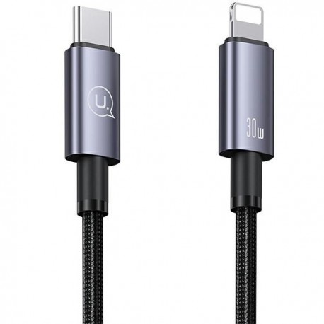 Kabel USB Typ C - Lightning USAMS US-SJ679 30W 0,25m Grey