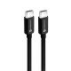 Kabel USB Typ C - USB Typ C Forcell 60W 3A C338 0,25m Black
