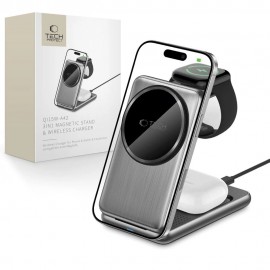 Ładowarka indukcyjna 3w1 MagSafe Tech-Protect QI15W-A42 Space Grey