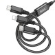 Kabel USB 3w1 Lightning / USB Typ C / micro USB Hoco 2A 1 m X76 Black