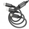 Kabel USB 3w1 Lightning / USB Typ C / micro USB Hoco 2A 1 m X76 Black