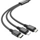 Kabel USB 3w1 Lightning / USB Typ C / micro USB Hoco 2A 1 m X76 Black