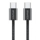 Kabel USB Typ C - USB Typ C AWEI 60W CL-219T 1m Black