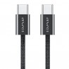 Kabel USB Typ C - USB Typ C AWEI 60W CL-219T 1m Black