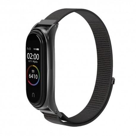 Pasek do Xiaomi Mi Band 5 / 6 / 7 Nylon Black
