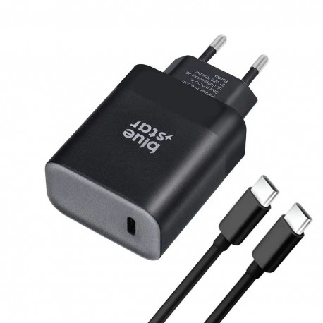 Szybka ładowarka sieciowa USB Typ C QC4.0 PD 3A 45W Blue Star + kabel Typ C