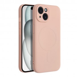 Etui Silicone Mag Cover do iPhone 15 Magsafe Pink
