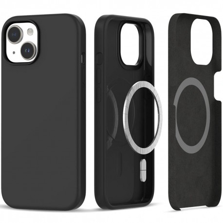 Etui Tech-Protect do iPhone 15 Magsafe Silicone Matte Black