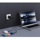 Szybka ładowarka sieciowa GaN 2x USB C + USB A QC4.0 PD 4A 65W VT-43 Blue Star