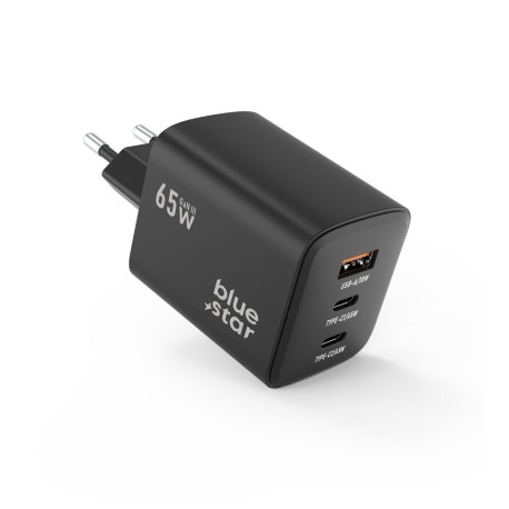 Szybka ładowarka sieciowa GaN 2x USB C + USB A QC4.0 PD 4A 65W VT-43 Blue Star