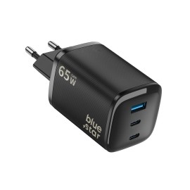 Szybka ładowarka sieciowa Nano GaN 2x USB C + USB A QC4.0 PD 3A 65W VT-335 Blue Star