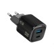 Szybka ładowarka sieciowa Nano GaN USB C + USB A QC4.0 PD 3A 45W VT-334 Blue Star