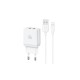 Ładowarka sieciowa USAMS 2xUSB-A 18W + kabel USB-A / Lightning White