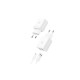 Ładowarka sieciowa USAMS 2xUSB-A 18W + kabel USB-A / Lightning White