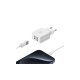 Ładowarka sieciowa USAMS 2xUSB-A 18W + kabel USB-A / Lightning White