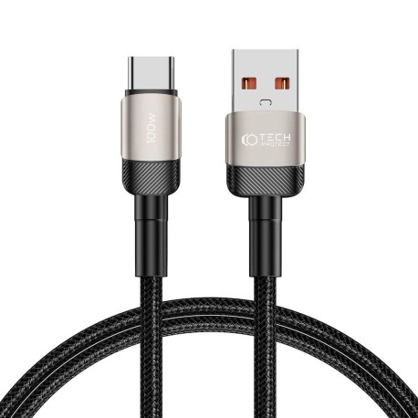 Kabel USB Typ C Tech-Protect Ultraboost Evo USB-A / USB-C 100W 5A 1m Titanium Black