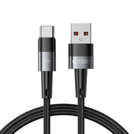 Kabel USB Typ C Tech-Protect Ultraboost USB-A/USB-C 66W 6A 1m Grey