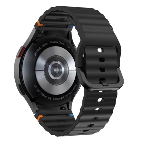 Pasek do Samsung Watch 4/5/5 PRO/6/7/FE Tech-Protect Silicone Sport Black